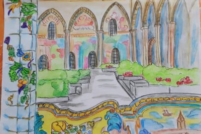 Santa Chiara- Napoli - acquerello Roberta Paparo