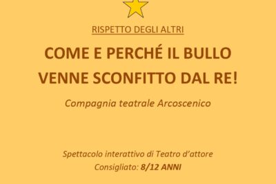gita scolastica con spettacolo interattivo come e perché il bullo venne sconfitto dal re!